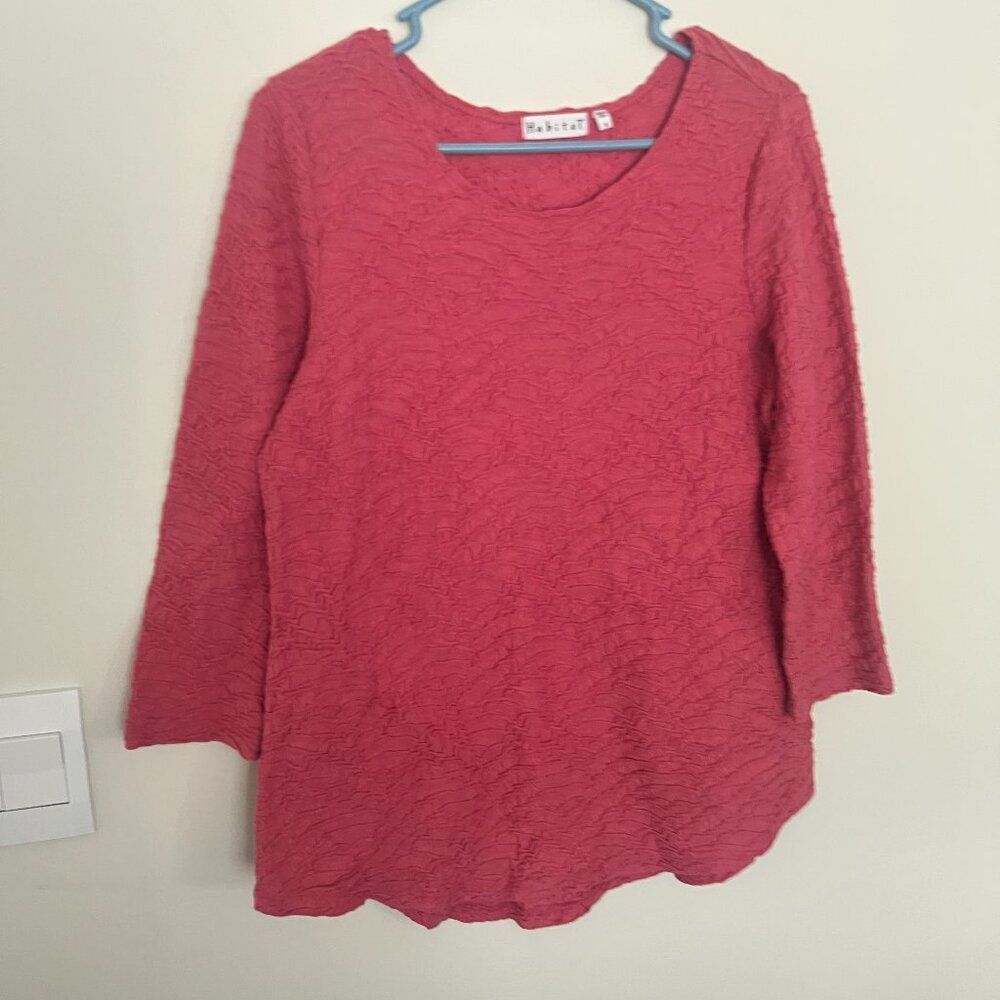 Habitat small pink textured top
